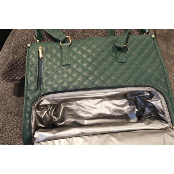 LoveVook Green Lunch Tote Bag 15.6 Laptop with Insulated Food Compartment - Picture 4 of 7